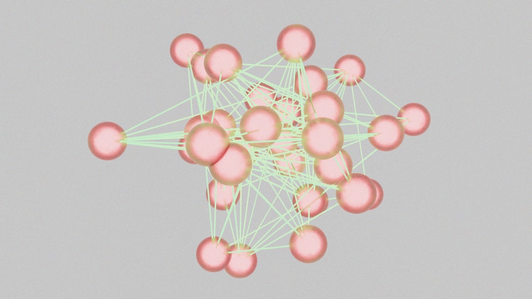 Abstract representation of a network with interconnected nodes generating data, symbolizing distributed entropy